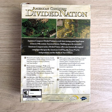 American Conquest Divided Nation PC Strategy Game 2005 CDV Sealed NOS