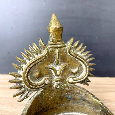Vintage Hindu brass Vishnu Vilakku oil lamp - NextStage Vintage