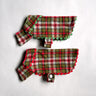 Vintage Handmade Plaid Dog Coats - Set of 2 - Rickrack Trim - Pug Coats - Red Green Gray Black Wool Blend - NextStage Vintage