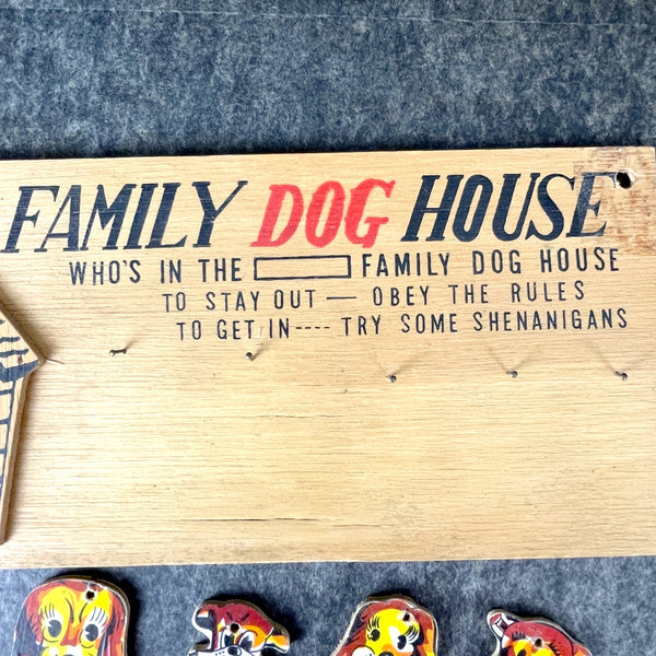 Family Dog House kitsch novelty sign - 1950s vintage - NextStage Vintage