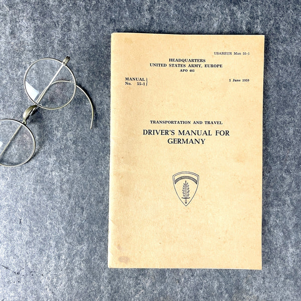 Driver's Manual for Germany - United States Army - 1959 booklet - NextStage Vintage