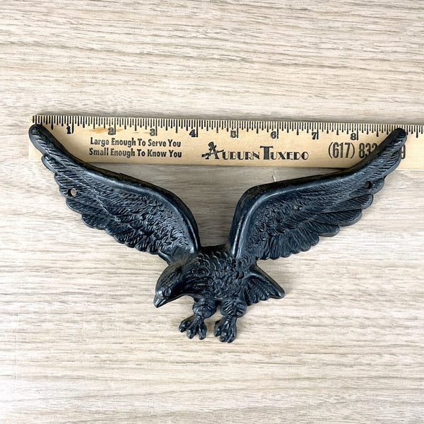 Vintage black cast iron flying eagle - 1970s vintage