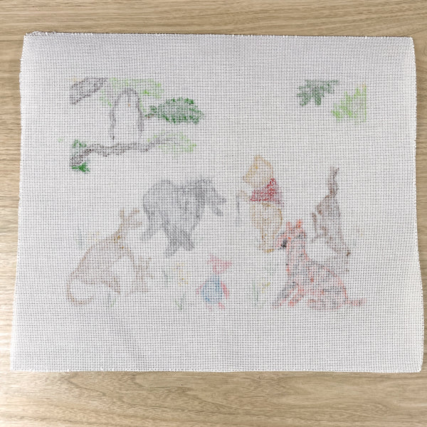 Kate Dickerson Pooh Finds Eeyore's Tail needlepoint canvas #PL-167 - NextStage Vintage