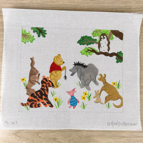 Kate Dickerson Pooh Finds Eeyore's Tail needlepoint canvas #PL-167 - NextStage Vintage