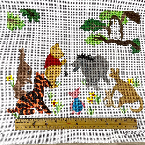 Kate Dickerson Pooh Finds Eeyore's Tail needlepoint canvas #PL-167 - NextStage Vintage