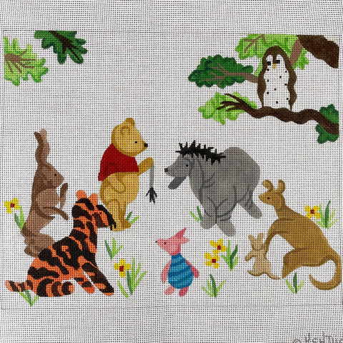 Kate Dickerson Pooh Finds Eeyore's Tail needlepoint canvas #PL-167 - NextStage Vintage