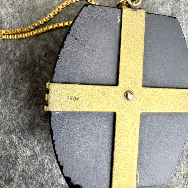 Vintage Egyptian revival pendant on 12K GF 26" chain - NextStage Vintage