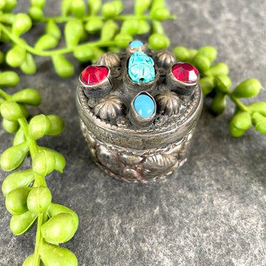 Egyptian silver scarab and pharoah snuff or trinket box - NextStage Vintage