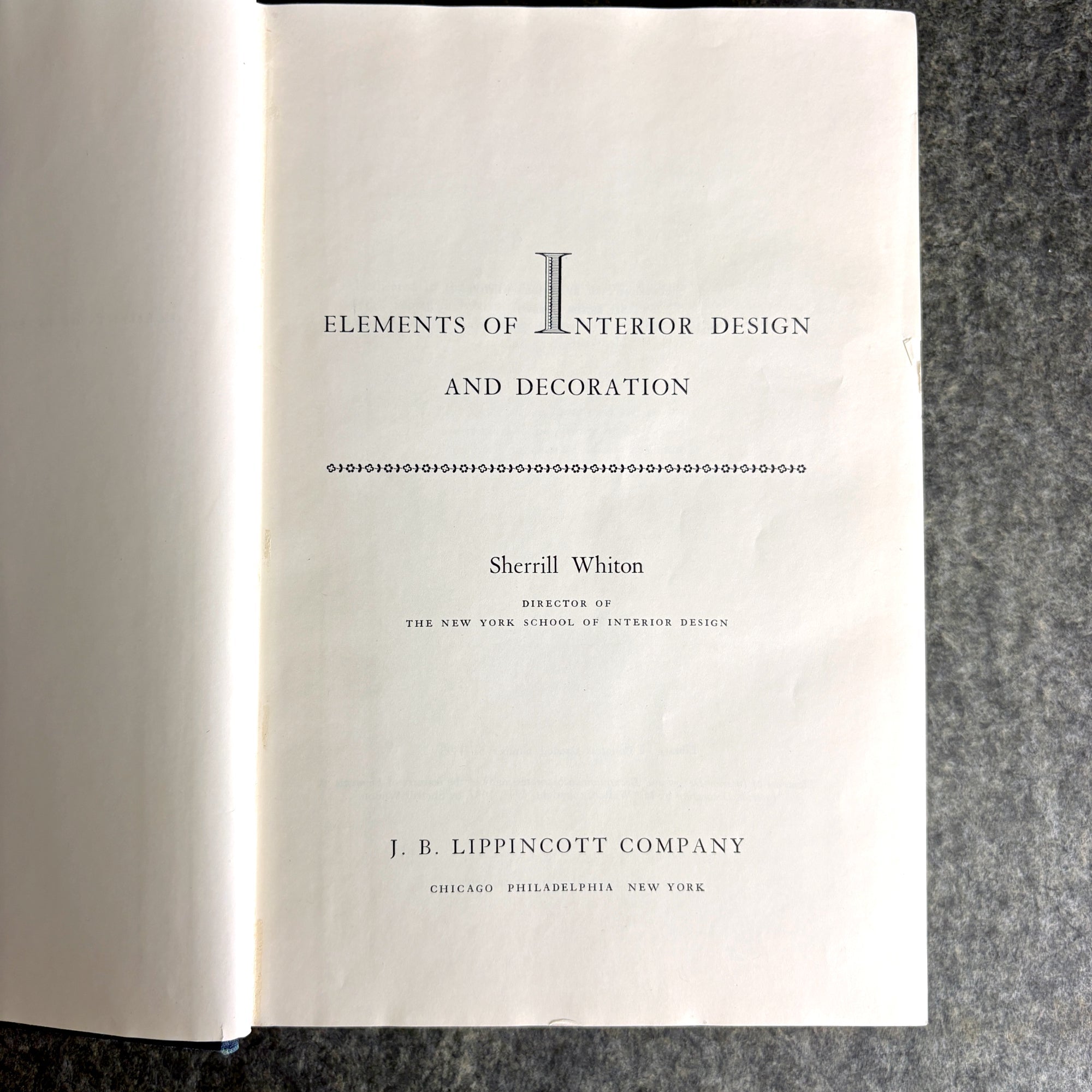 Elements of Interior Design textbook – Sherrill Whiton, 1951 vintage r ...