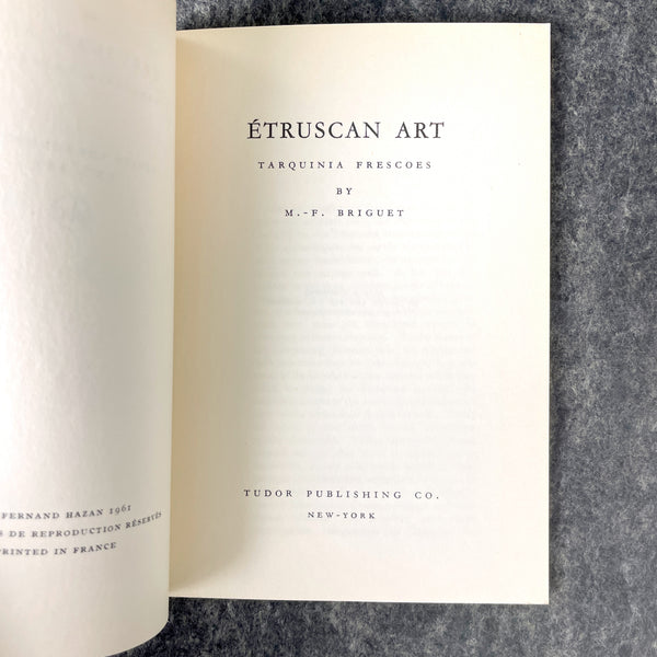 Etruscan Art pocket-sized art book- ABC Tudor Publishing  - 1961 vintage