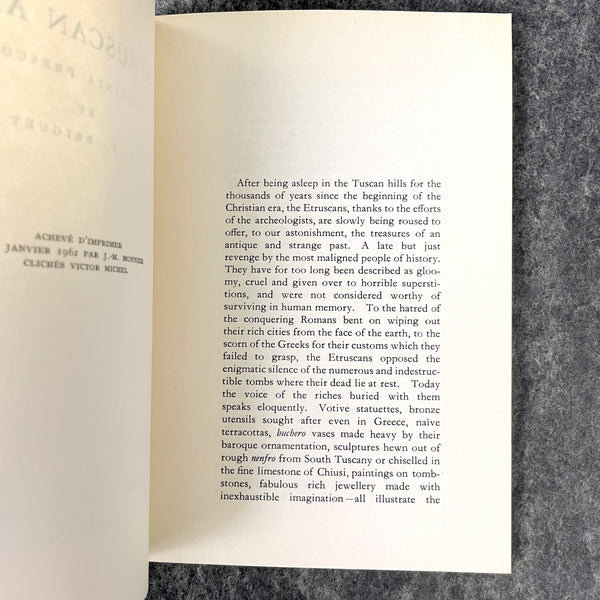 Etruscan Art pocket-sized art book- ABC Tudor Publishing  - 1961 vintage