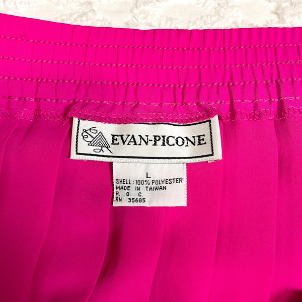 Evan-Picone bright fuchsia pleated skirt - 80s vintage - size L - NextStage Vintage