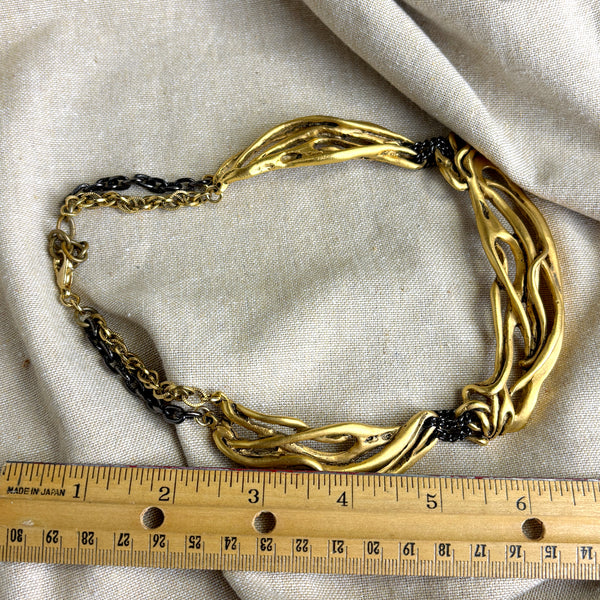 Fahrenheit New York Connie Bates triple vine necklace - vintage costume jewelry