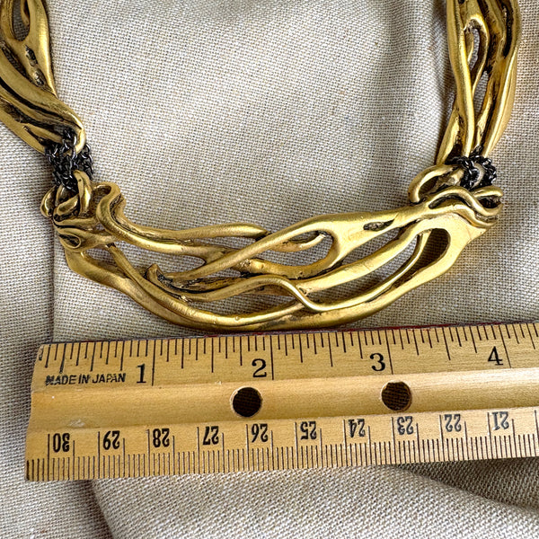 Fahrenheit New York Connie Bates triple vine necklace - vintage costume jewelry