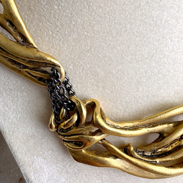 Fahrenheit New York Connie Bates triple vine necklace - vintage costume jewelry