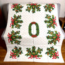1960s Fallani & Cohn Christmas tablecloth – The Ryans – bells, holly, mistletoe, polka dots – 53" x 68" - NextStage Vintage