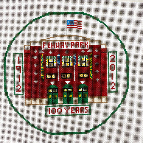 Fenway Park 100 Years handpainted needlepoint canvas - NextStage Vintage