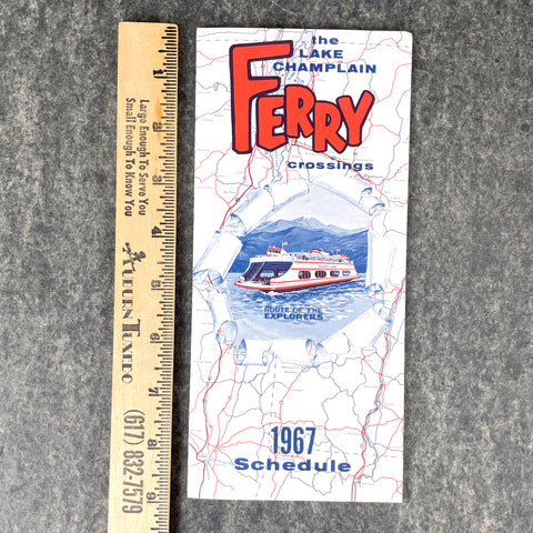 Lake Champlain Ferry crossings 1967 schedule brochure - NextStage Vintage