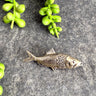 Silvertone trout fish brooch - vintage small lapel pin - NextStage Vintage