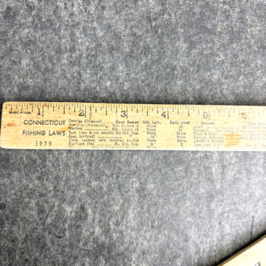 1979 Connecticut fishing laws folding ruler - Pattaconk Trading Post - NextStage Vintage