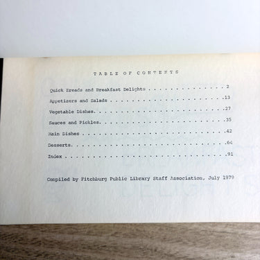 Here's What's Cooking - Fitchburg, MA Public Library Staff - 1979 community cookbook - NextStage Vintage