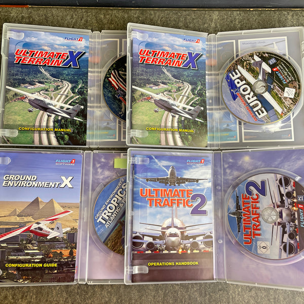 Flight 1 Software terrain and traffic add ons for Flight Simulator X - 4 titles