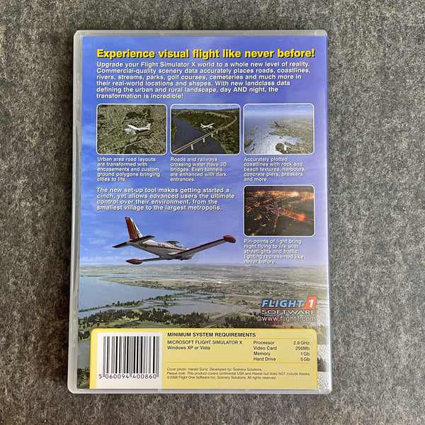 Flight 1 Software terrain and traffic add ons for Flight Simulator X - 4 titles