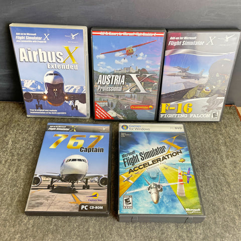 Flight Simulator X: F-16 Falcon, Airbus, 767 Captain, Austria, and acceleration pack