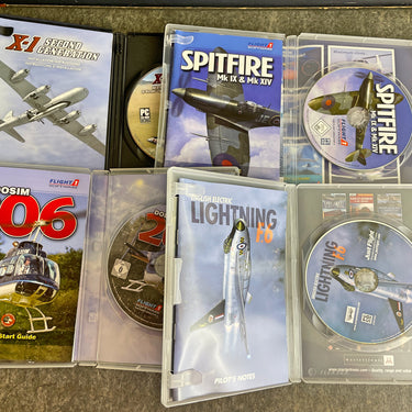 FSX Add-On Bundle x4 Spitfire Lightning Bell X-1 Dodosim 206 Helicopter PC
