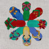 Nenah Stone Christmas Flip Flop Wreath needlepoint canvas - NextStage Vintage