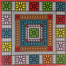 Lee geometric floral pillow needlepoint canvas #P1237 - NextStage Vintage