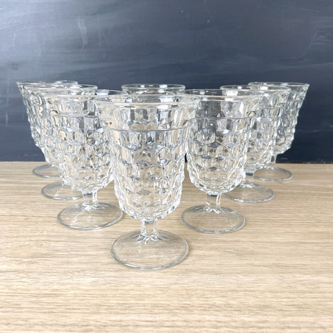 Fostoria American low footed water goblets - set of 8