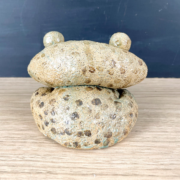 Funky pottery frog - artisan pottery - 1970s vintage - NextStage Vintage