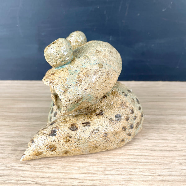 Funky pottery frog - artisan pottery - 1970s vintage - NextStage Vintage