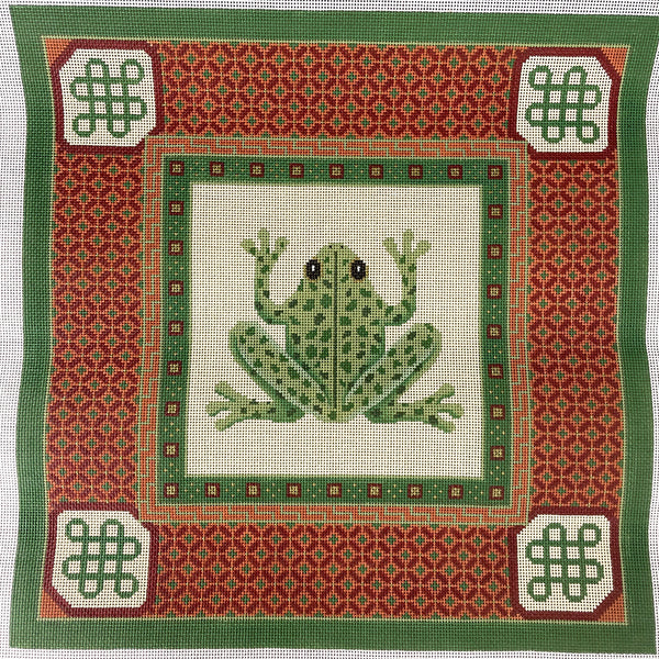 JP Needlepoint Boxed Frog needlepoint canvas #S148 - NextStage Vintage