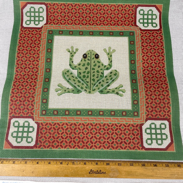 JP Needlepoint Boxed Frog needlepoint canvas #S148 - NextStage Vintage