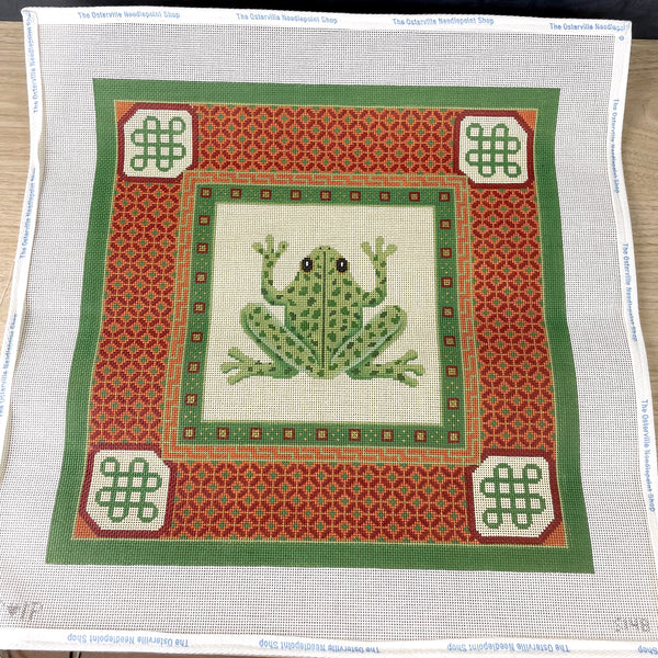 JP Needlepoint Boxed Frog needlepoint canvas #S148 - NextStage Vintage