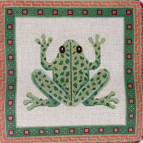 JP Needlepoint Boxed Frog needlepoint canvas #S148 - NextStage Vintage