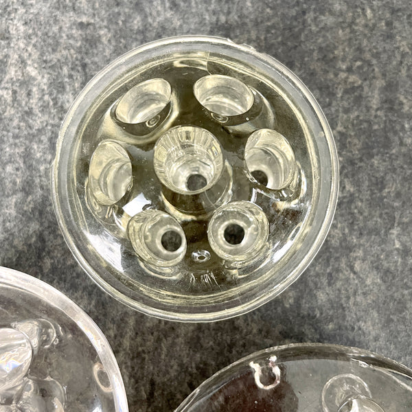 Flower frogs - set of 3 - vintage glass decor - NextStage Vintage