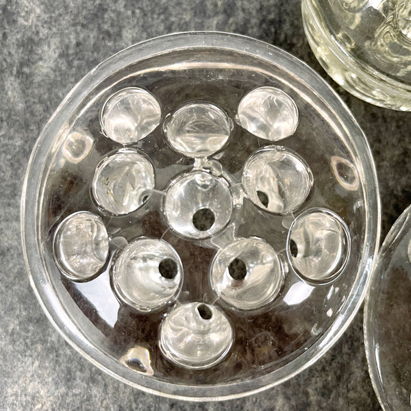 Flower frogs - set of 3 - vintage glass decor - NextStage Vintage