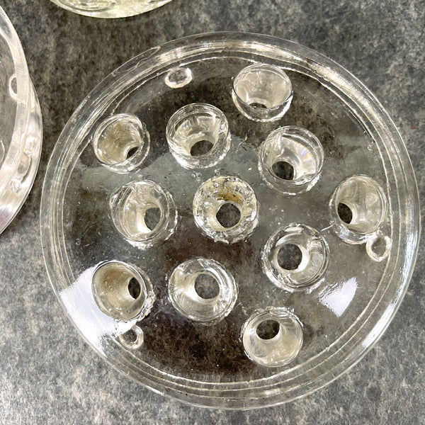 Flower frogs - set of 3 - vintage glass decor - NextStage Vintage