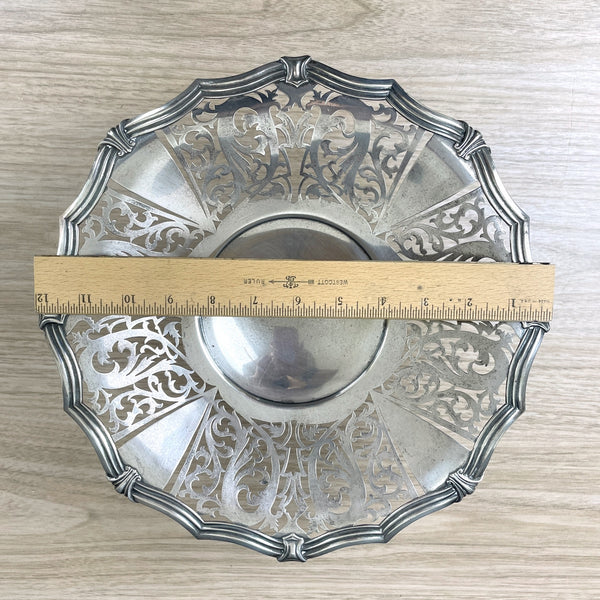 Sterling silver pedestal fruit bowl - International Silver - antique 1920s - NextStage Vintage