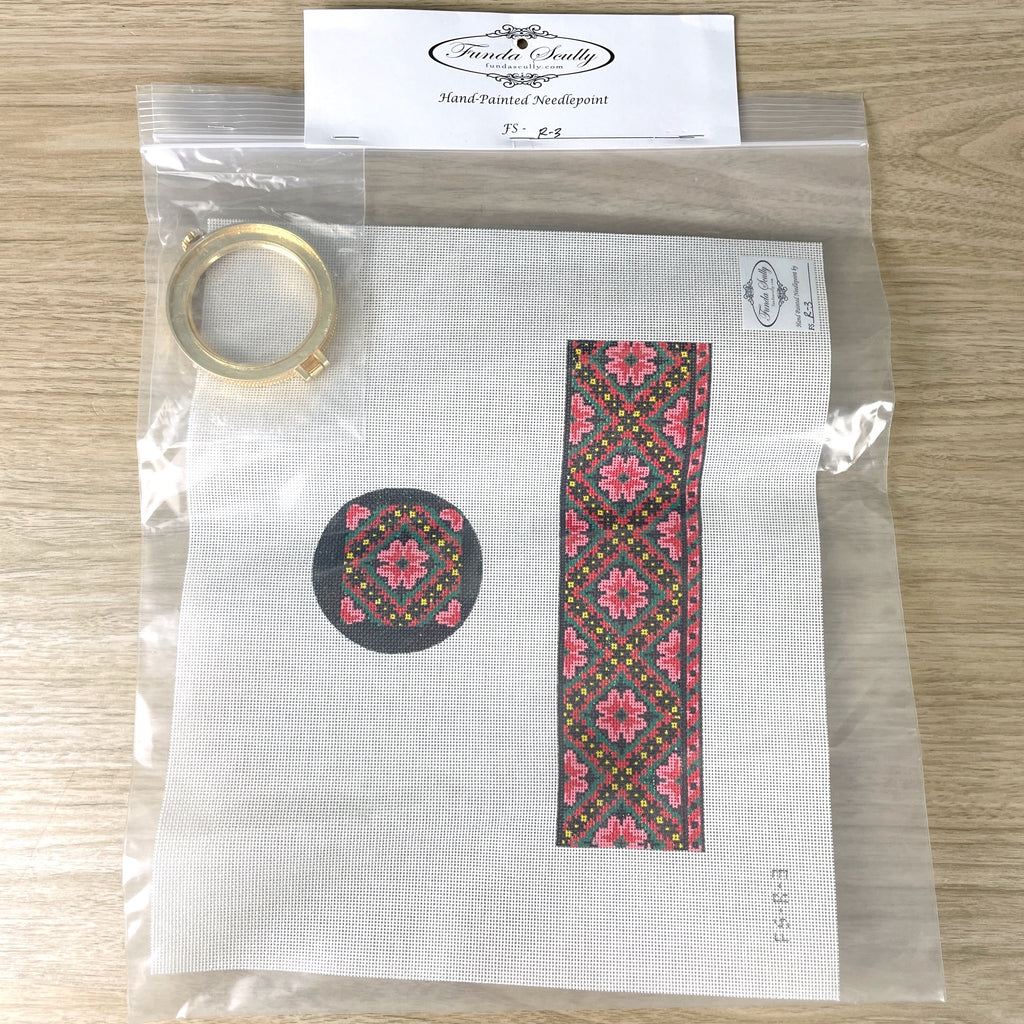 Funda Scully round hinged box needlepoint canvas FSR3 NextStage