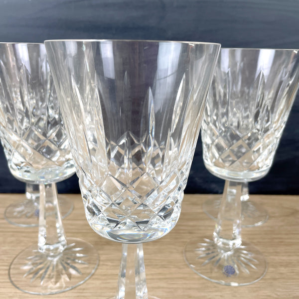Galway Crystal Clifden water goblets - set of 5 - vintage glassware - NextStage Vintage