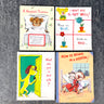4 vintage 1950s-1960s Get Well Cards including a booklet - dated humor - NextStage Vintage