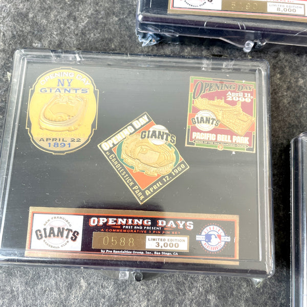 Giants MLB Baseball Opening Days Past and Present Pins - NIB - NextStage Vintage