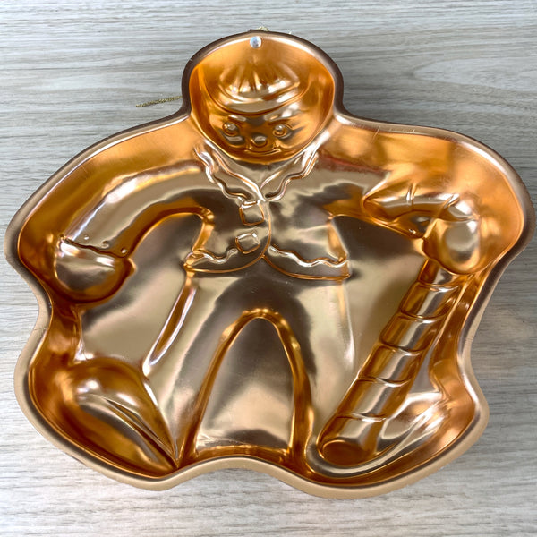 Gingerbread man with candy cane copper colored mold - NextStage Vintage