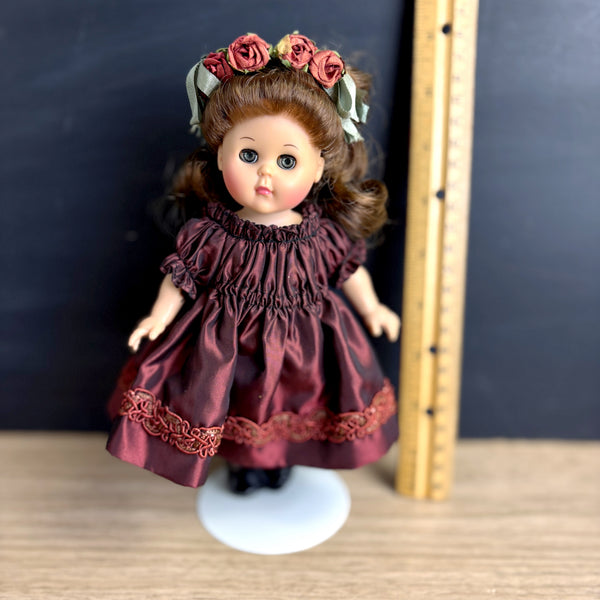 Vogue Ginny doll - 2003 - maroon taffeta dress