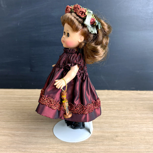 Vogue Ginny doll - 2003 - maroon taffeta dress