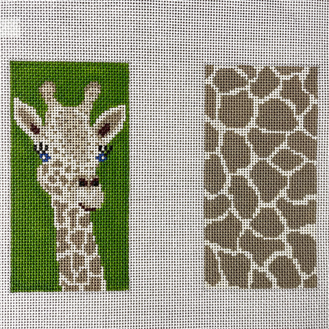 J Child giraffe eyeglass case needlepoint canvas #EGC-205 - NextStage Vintage